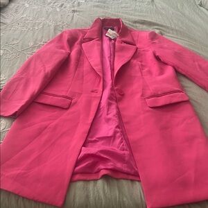 PRETTYGARDEN Long Blazer Jacket With Front Pockets Size Large NEW